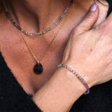 Bracelet "Eveil" Fluorine facettée