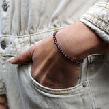 Bracelet "Eveil" Grenat facetté