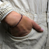Bracelet "Eveil" Grenat facetté