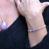Bracelet "Eveil" Lépidolite facettée