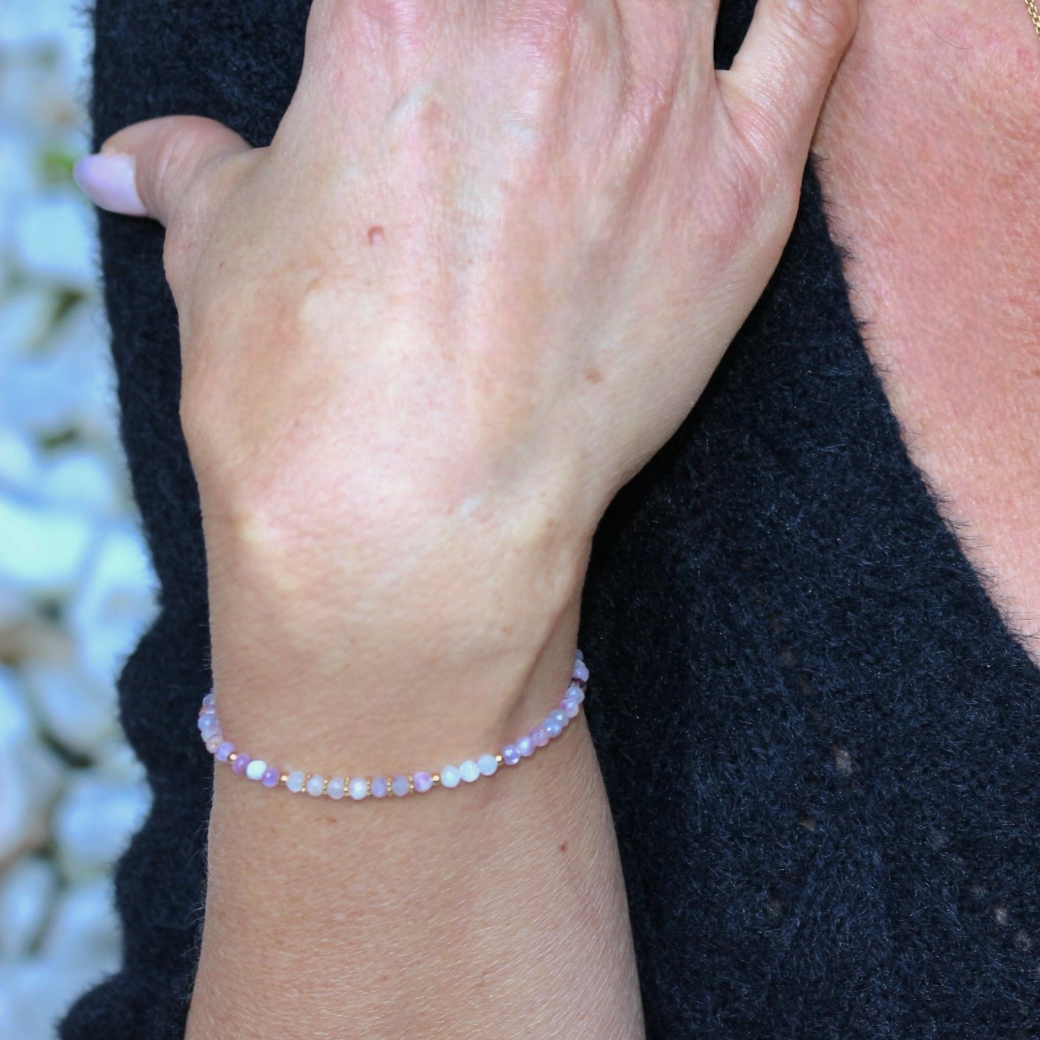 Bracelet "Eveil" Lépidolite facettée