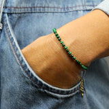 Bracelet "Eveil" Malachite facettée