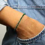 Bracelet "Eveil" Malachite facettée
