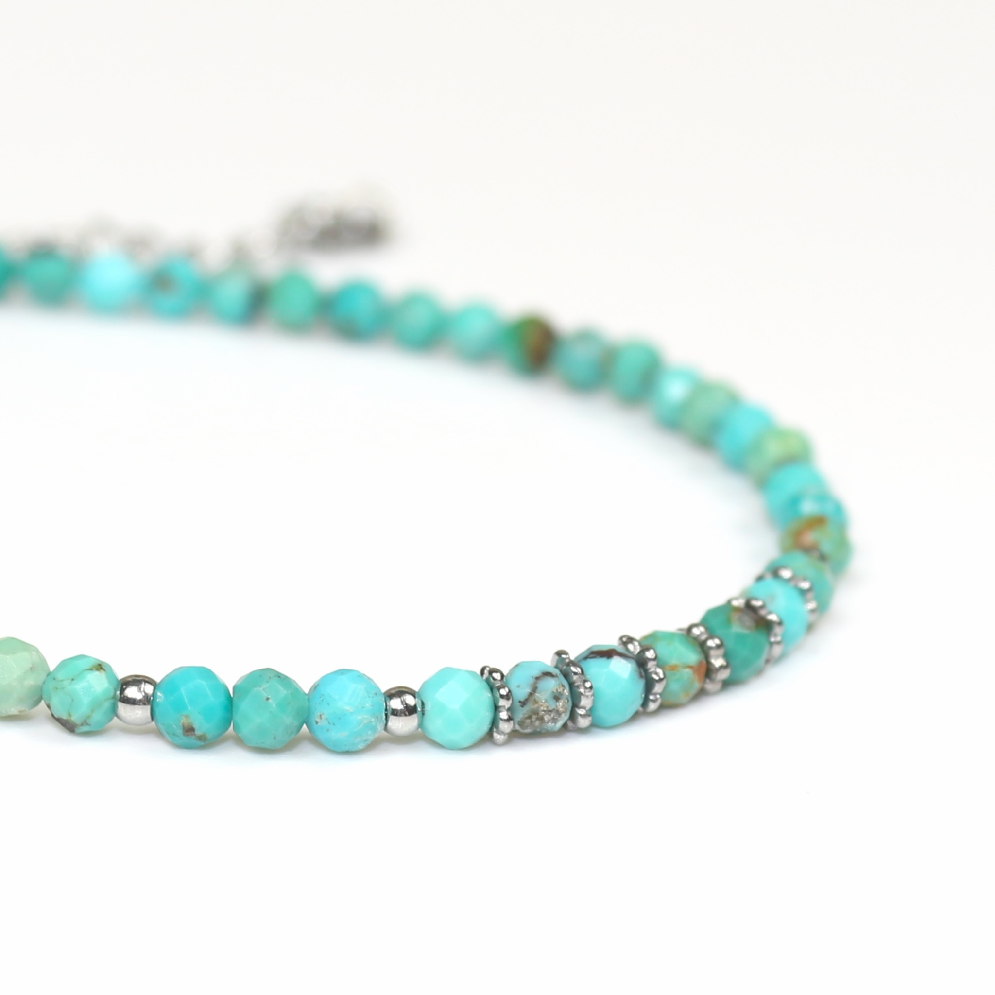 Bracelet "Eveil" Turquoise Hubei facettée
