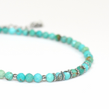 Bracelet "Eveil" Turquoise Hubei facettée
