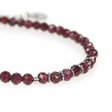 Bracelet "Eveil" Grenat facetté