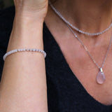 Bracelet "Eveil" Quartz rose facetté
