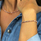 Bracelet "Eveil" Rhodochrosite facettée