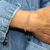 Bracelet "Eveil" Rhodochrosite facettée
