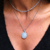 Collier "Eveil" Aigue-Marine facettée