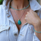 Collier "Eveil"Amazonite facettée