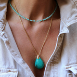 Collier "Eveil"Amazonite facettée