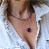 Collier "Eveil" Améthyste facettée