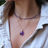 Collier "Eveil" Améthyste facettée