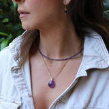 Collier "Eveil" Améthyste facettée