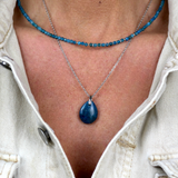 Collier "Eveil" Apatite bleue facettée
