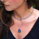 Collier "Eveil" Cyanite facettée