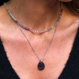 Collier "Eveil"Fluorine facettée