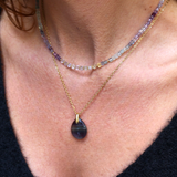 Collier "Eveil"Fluorine facettée