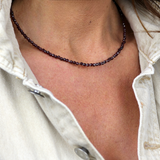 Collier "Eveil" Grenat facetté