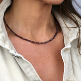 Collier "Eveil" Grenat facetté