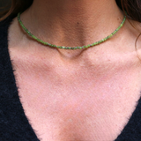 Collier "Eveil" Jade Néphrite facettée
