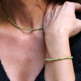 Collier "Eveil" Jade Néphrite facettée