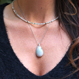 Collier "Eveil" Jadéite facettée