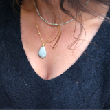 Collier "Eveil" Jadéite facettée