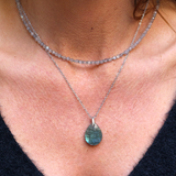Collier "Eveil" Labradorite facettée