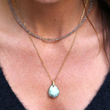 Collier "Eveil" Labradorite facettée