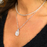 Collier "Eveil" Pierre de Lune Cube facettée