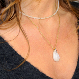 Collier "Eveil" Pierre de Lune Cube facettée