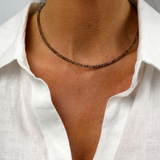 Collier "Eveil" Quartz fumé facetté