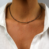 Collier "Eveil" Quartz fumé facetté