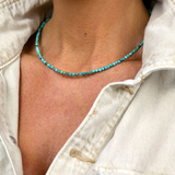 Collier "Eveil" Turquoise Hubei facettée