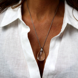 Pendentif Goutte Cristal de Roche
