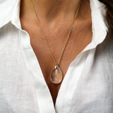 Pendentif Goutte Cristal de Roche