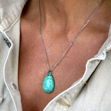 Pendentif Goutte Turquoise du Pérou
