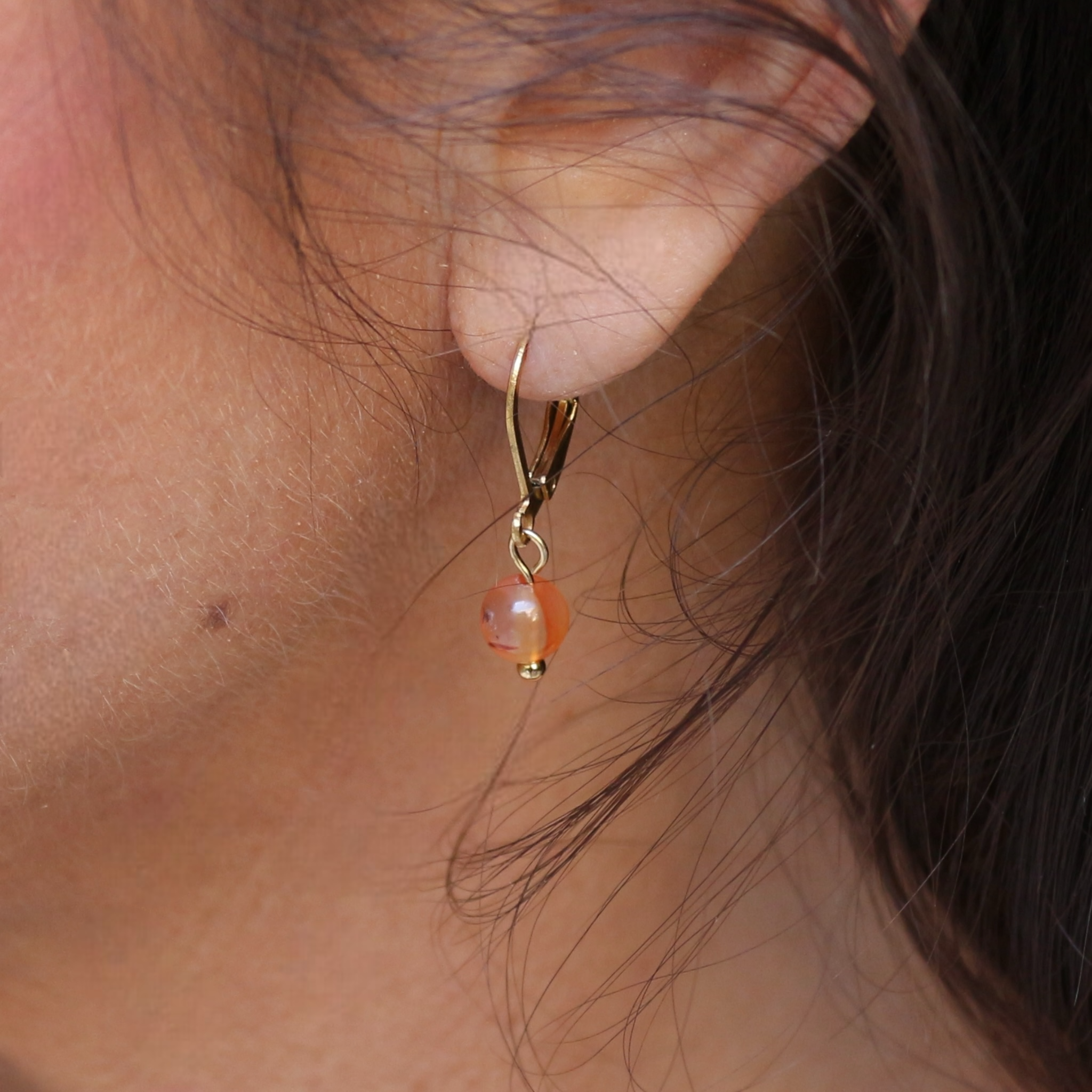 Boucles d'oreilles "Envol" Cornaline