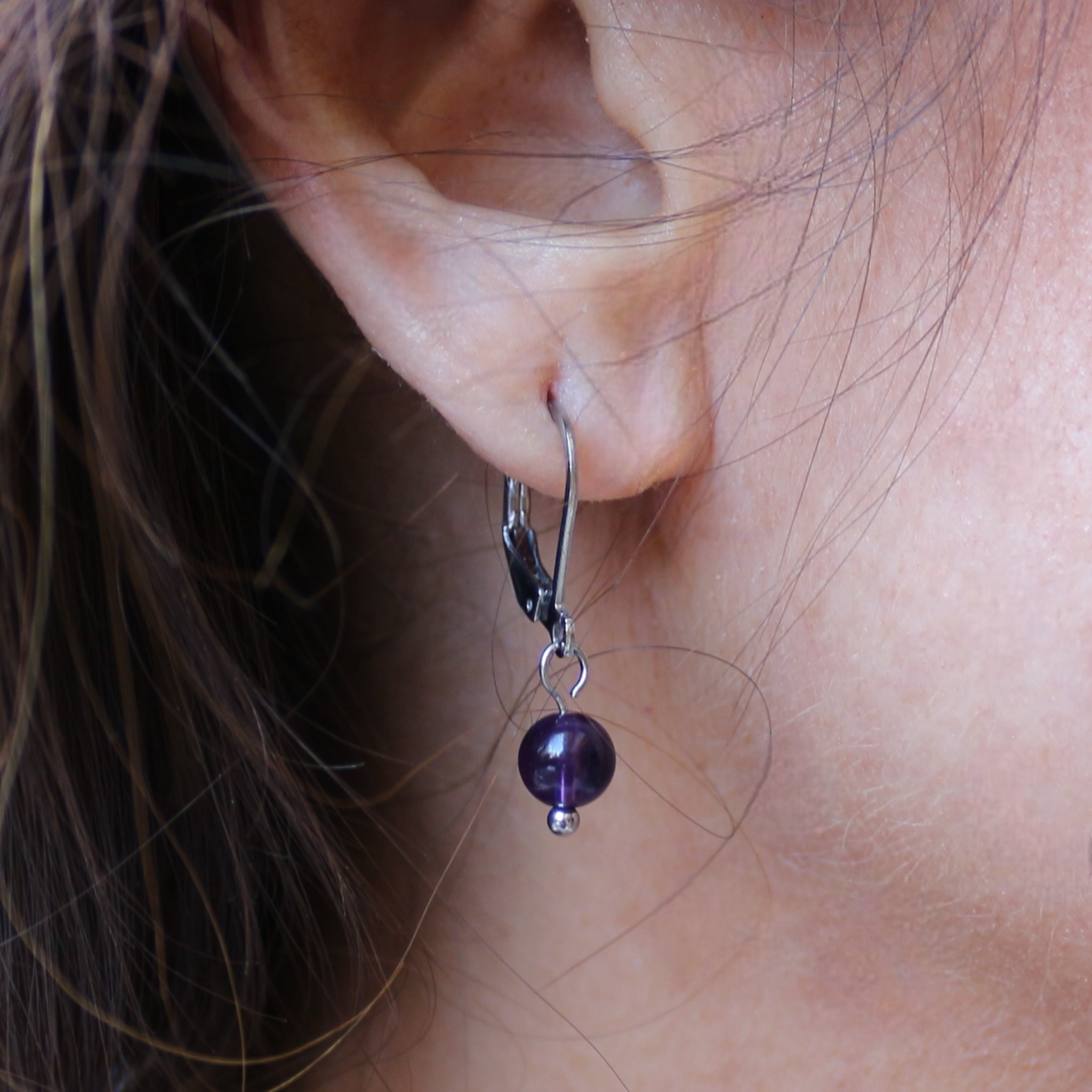 Boucles d'oreilles "Envol" Améthyste