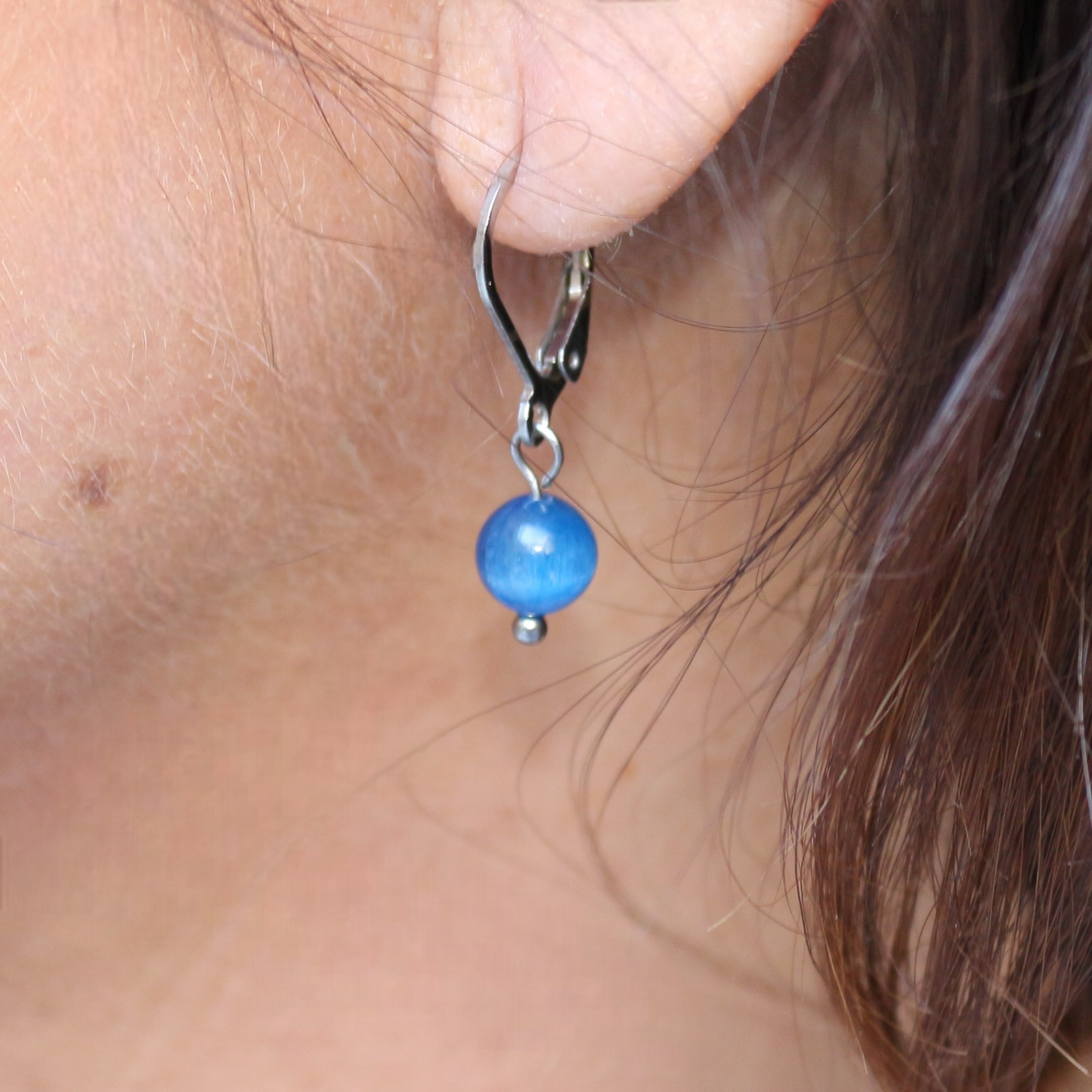 Boucles d'oreilles "Envol" Cyanite