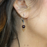 Boucles d'oreilles "Envol" Grenat