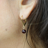 Boucles d'oreilles "Envol" Grenat