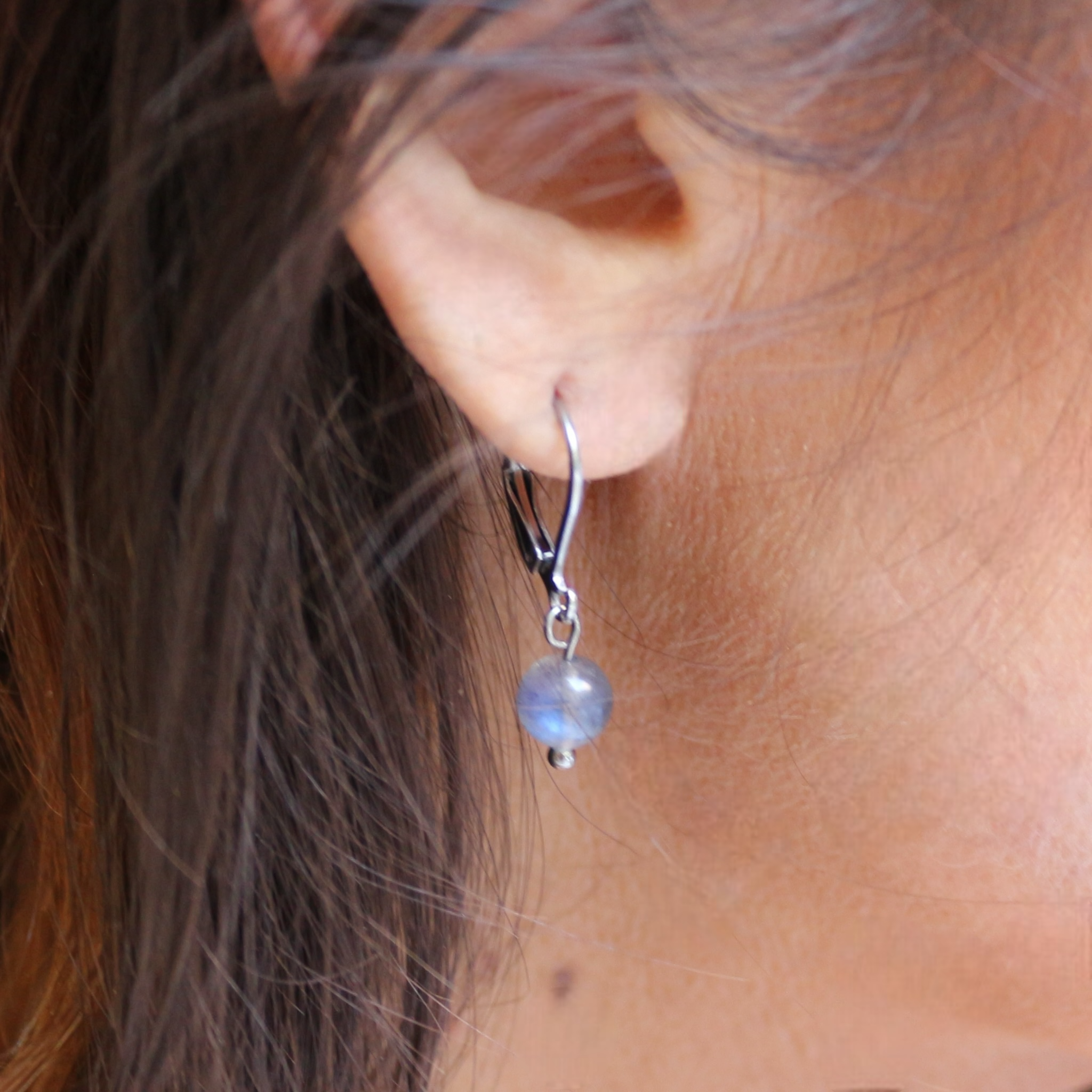 Boucles d'oreilles "Envol" Labradorite