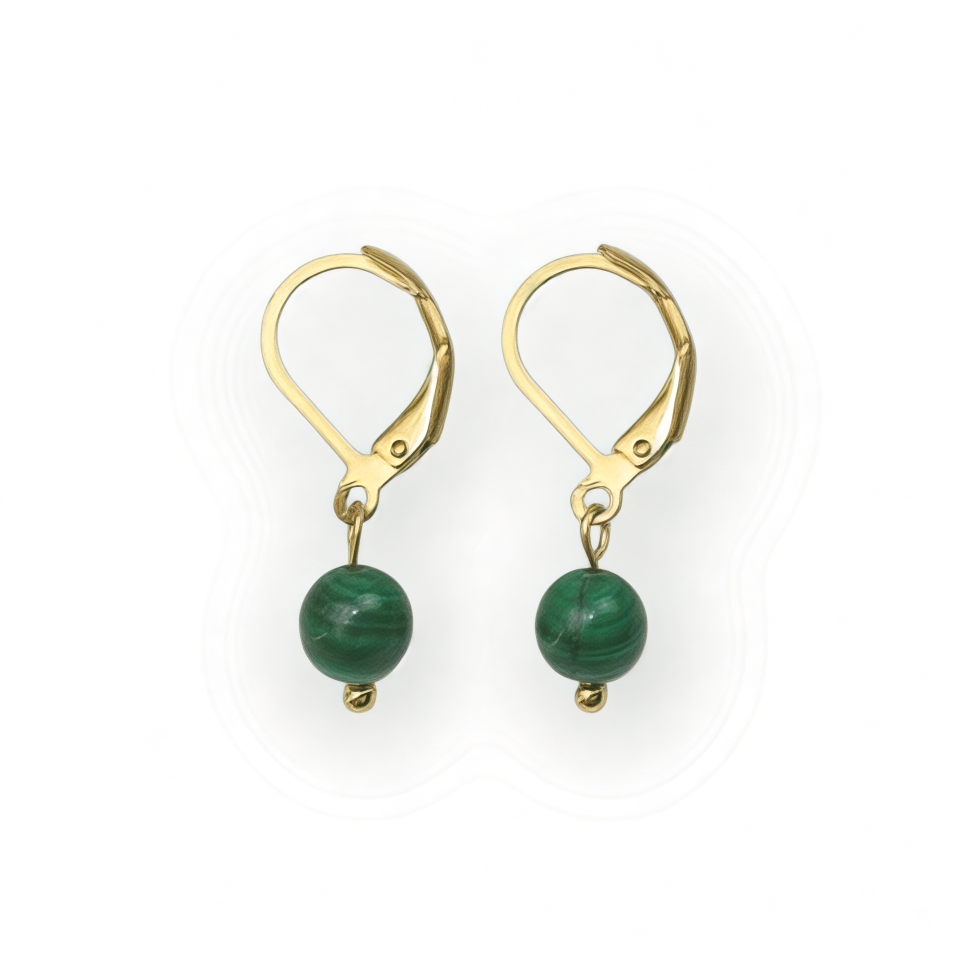 Boucles d'oreilles "Envol" Malachite