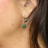 Boucles d'oreilles "Envol" Malachite