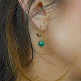 Boucles d'oreilles "Envol" Malachite