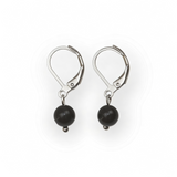 Boucles d'oreilles "Envol" Obsidienne dorée