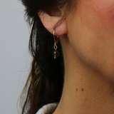 Boucles d'oreilles "Envol" Quartz fumé